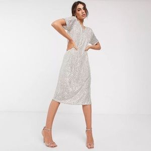 ASOS sequin midi dress